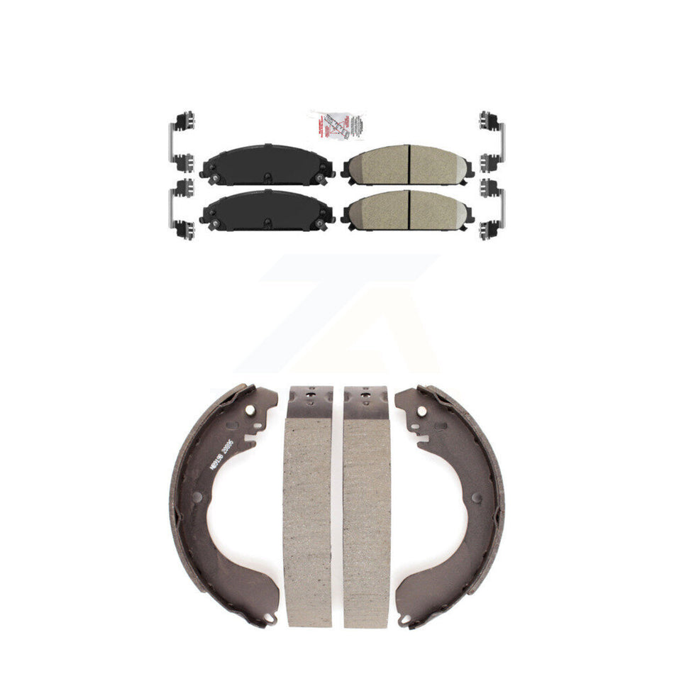 Front Ceramic Disc Brake Pads And Rear Drum Shoes Kit For 2008-2009 Dodge Caliber SRT-4 KNN-100021