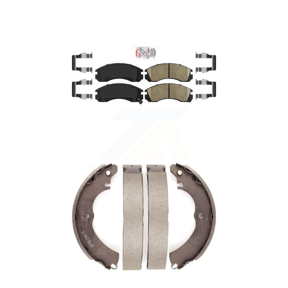 Front Ceramic Disc Brake Pads And Rear Drum Shoes Kit For Mitsubishi Lancer KNN-100023