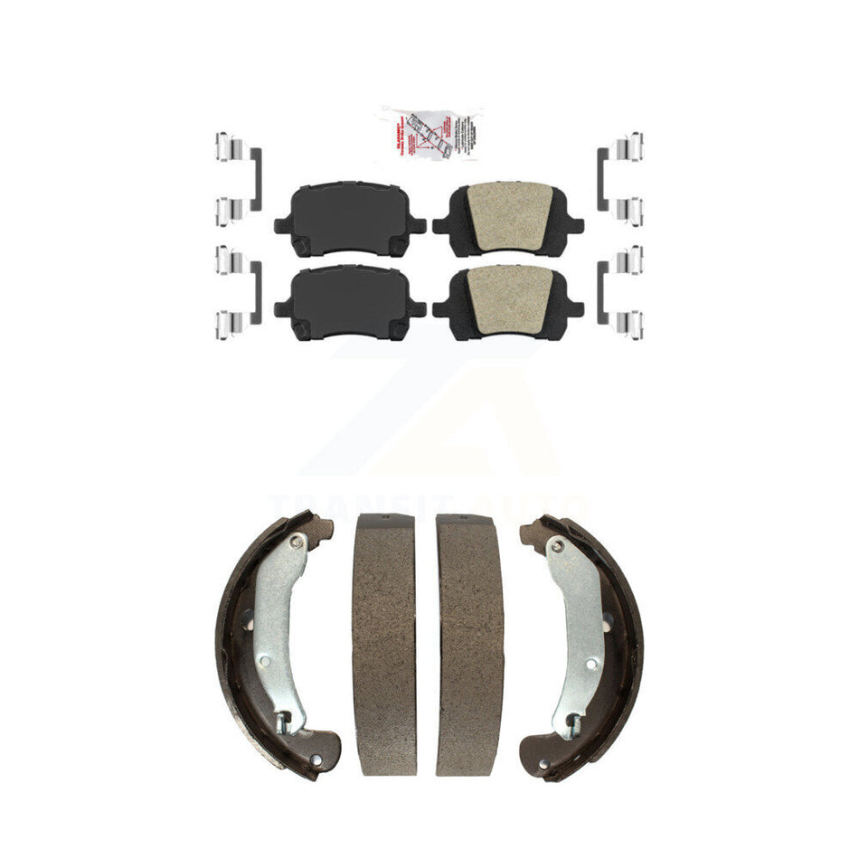 Front Ceramic Disc Brake Pads And Rear Drum Shoes Kit For Chevrolet Cobalt HHR KNN-100031