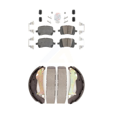 Front Ceramic Disc Brake Pads And Rear Drum Shoes Kit For Pontiac G5 Chevrolet HHR KNN-100034