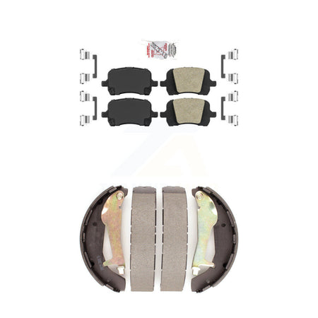 Front Ceramic Disc Brake Pads And Rear Drum Shoes Kit For Pontiac G5 Chevrolet HHR KNN-100036