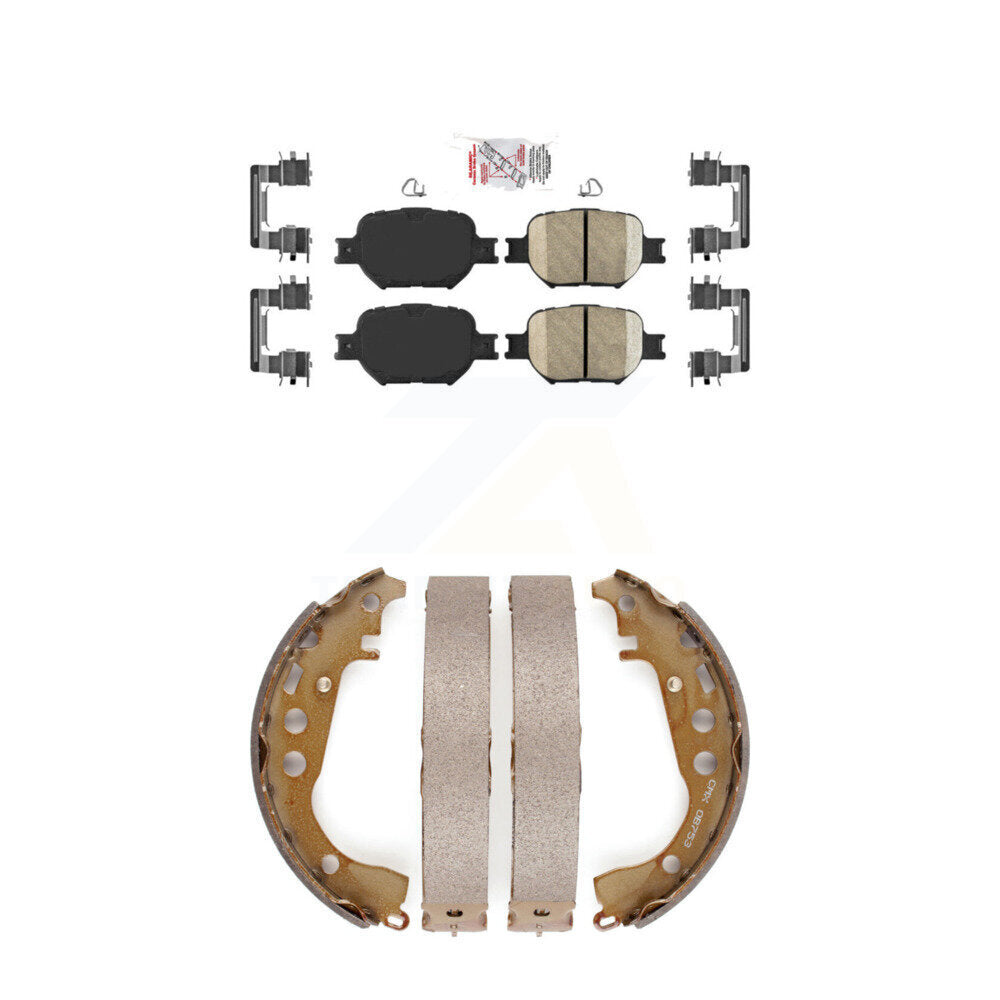 Front Ceramic Disc Brake Pads And Rear Drum Shoes Kit For Toyota Celica KNN-100039