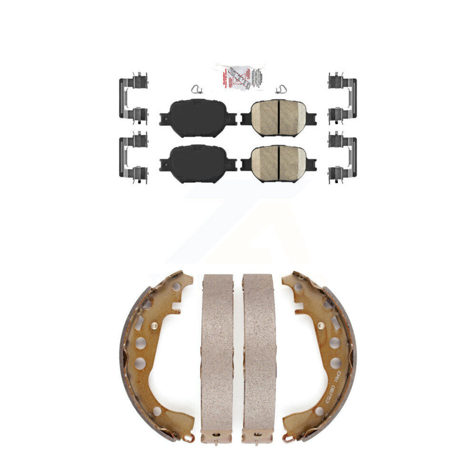 Front Ceramic Disc Brake Pads And Rear Drum Shoes Kit For Toyota Celica KNN-100039