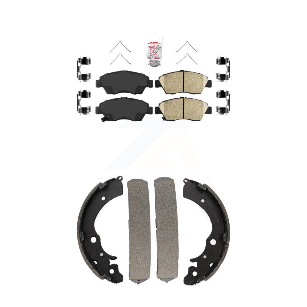 Front Ceramic Disc Brake Pads And Rear Drum Shoes Kit For Honda Civic KNN-100044