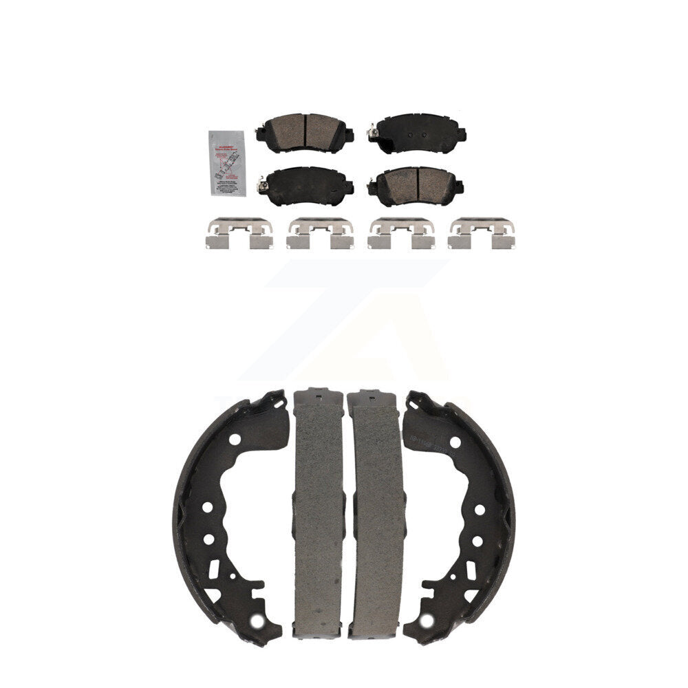 Front Ceramic Disc Brake Pads And Rear Drum Shoes Kit For Nissan Kicks Versa KNN-100047