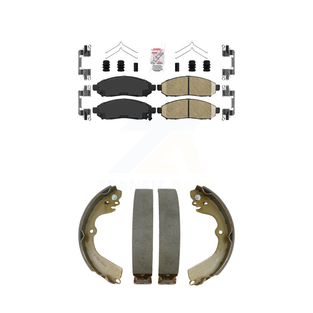 Front Ceramic Disc Brake Pads And Rear Drum Shoes Kit For Nissan NV200 Chevrolet City KNN-100049