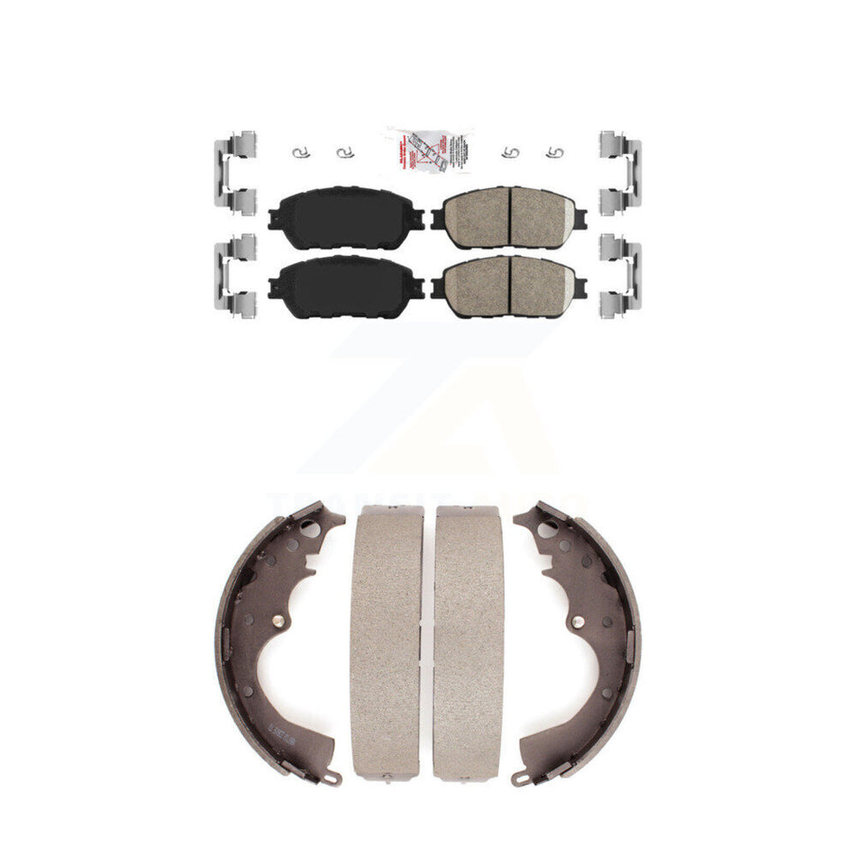 Front Ceramic Disc Brake Pads And Rear Drum Shoes Kit For Toyota Tacoma With 5 Lug Wheels KNN-100050