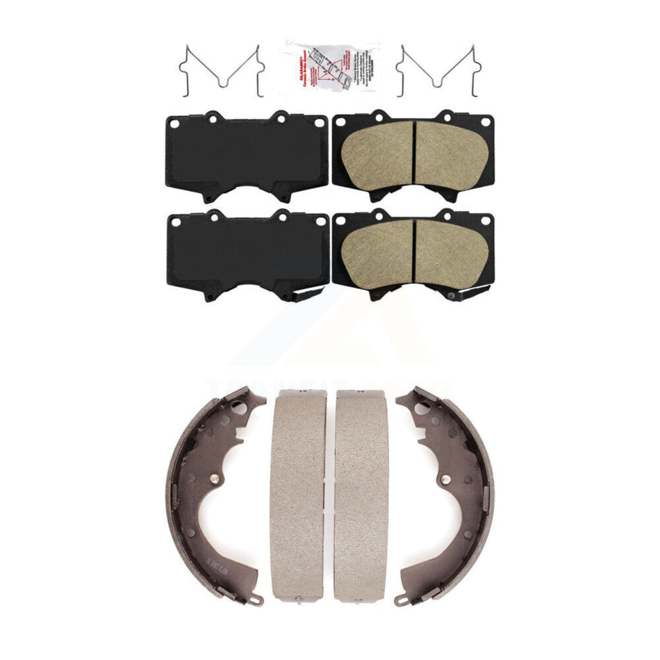 Front Ceramic Disc Brake Pads And Rear Drum Shoes Kit For Toyota Tacoma KNN-100052