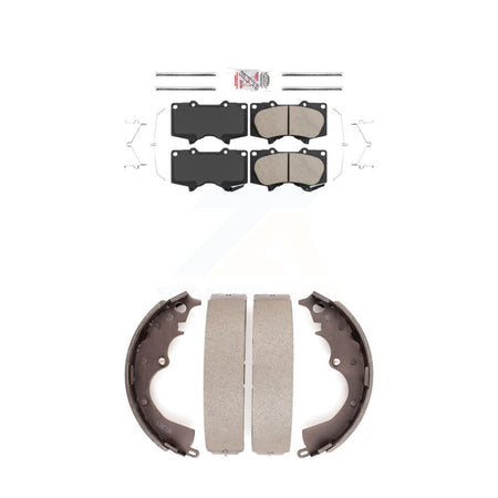 Front Ceramic Disc Brake Pads And Rear Drum Shoes Kit For Toyota Tacoma KNN-100053