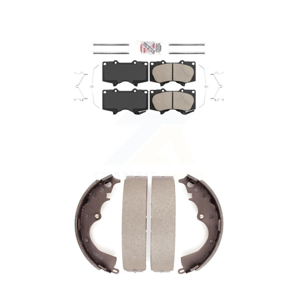 Front Ceramic Disc Brake Pads And Rear Drum Shoes Kit For Toyota Tacoma KNN-100053