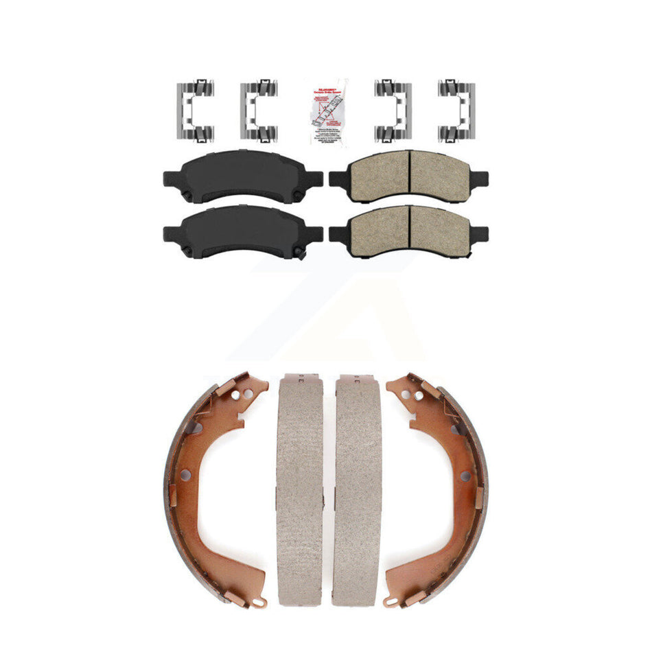 Front Ceramic Disc Brake Pads And Rear Drum Shoes Kit For Chevrolet Colorado GMC Canyon KNN-100055