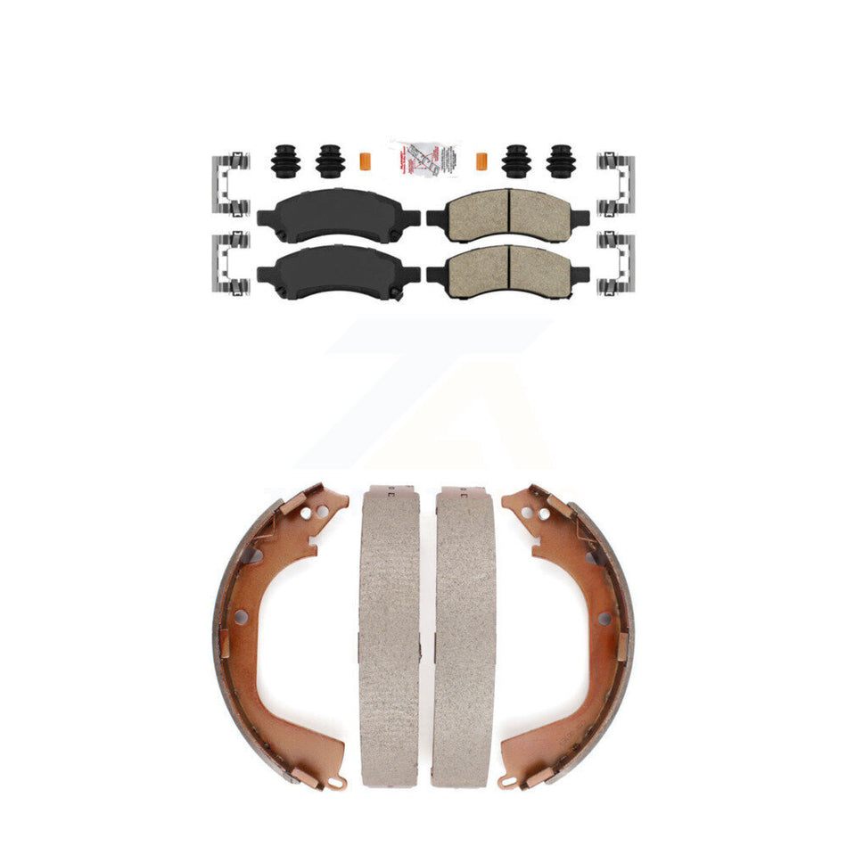 Front Ceramic Disc Brake Pads And Rear Drum Shoes Kit For Chevrolet Colorado GMC Canyon KNN-100056
