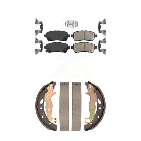 Front Ceramic Disc Brake Pads And Rear Drum Shoes Kit For 2011-2014 Mazda 2 KNN-100057