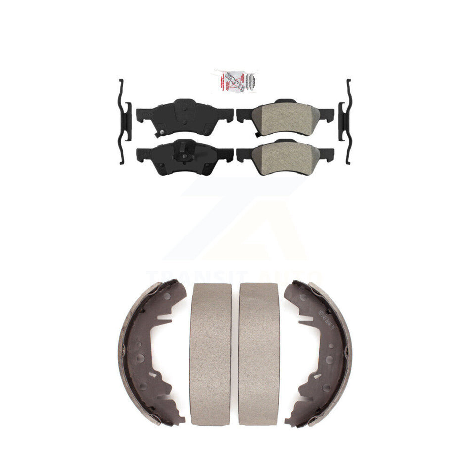Front Semi-Metallic Disc Brake Pads And Rear Drum Shoes Kit For Dodge Caravan Grand Town KNN-100058
