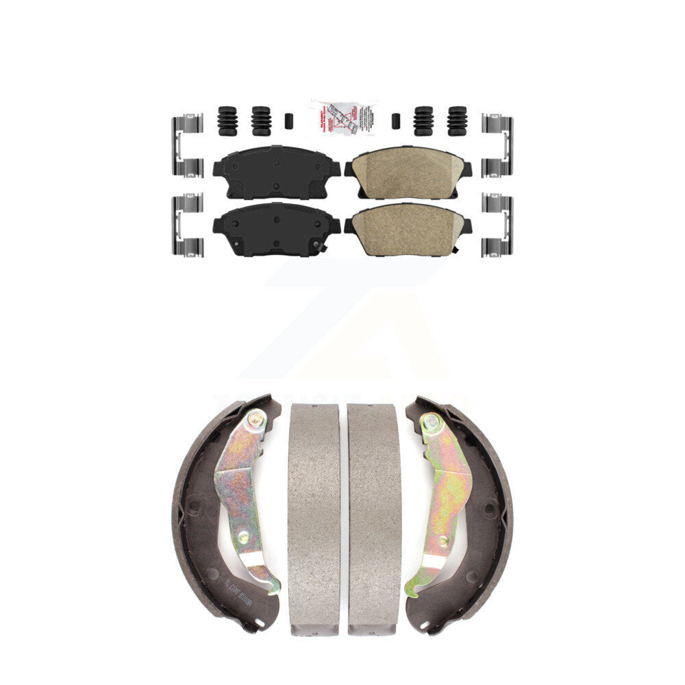 Front Ceramic Disc Brake Pads And Rear Drum Shoes Kit For 2013-2017 Chevrolet Trax KNN-100061