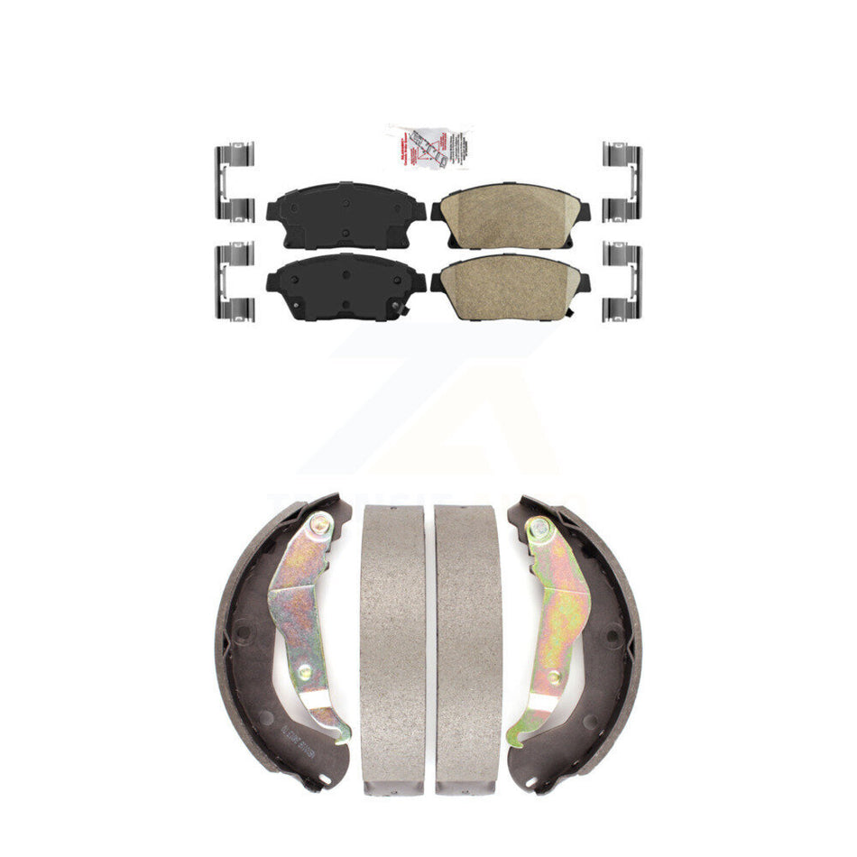 Front Ceramic Disc Brake Pads And Rear Drum Shoes Kit For 2013-2017 Chevrolet Trax KNN-100062