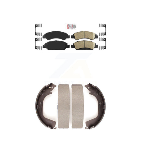 Front Ceramic Disc Brake Pads And Rear Drum Shoes Kit For GMC Sierra 1500 Chevrolet KNN-100079