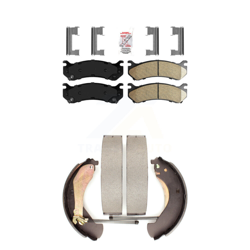 Front Ceramic Disc Brake Pads And Rear Drum Shoes Kit For Chevrolet Silverado 1500 GMC KNN-100082
