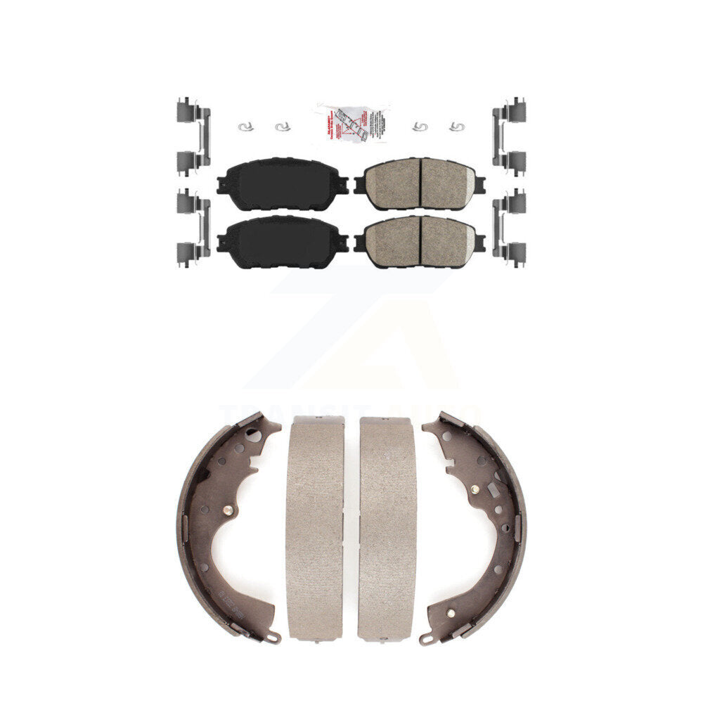 Front Ceramic Disc Brake Pads And Rear Drum Shoes Kit For 2004-2010 Toyota Sienna KNN-100090