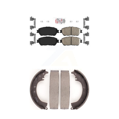 Front Ceramic Disc Brake Pads And Rear Drum Shoes Kit For 2005-2006 Toyota Camry SE/XLE KNN-100092