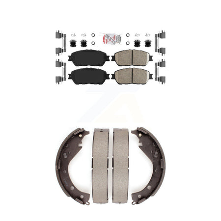 Front Ceramic Disc Brake Pads And Rear Drum Shoes Kit For 2005-2006 Toyota Camry SE/XLE KNN-100099
