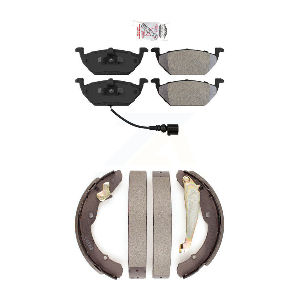 Front Semi-Metallic Disc Brake Pads And Rear Drum Shoes Kit For Volkswagen Jetta KNN-100116