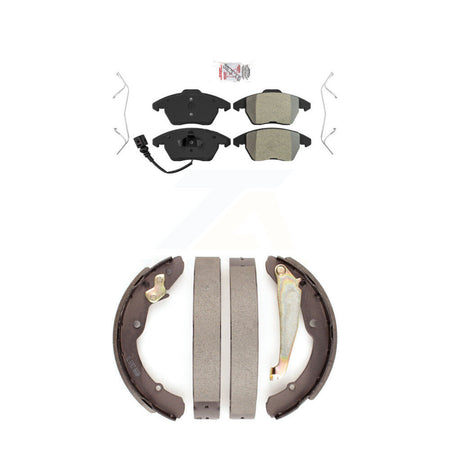 Front Semi-Metallic Disc Brake Pads And Rear Drum Shoes Kit For Volkswagen Jetta Beetle KNN-100117