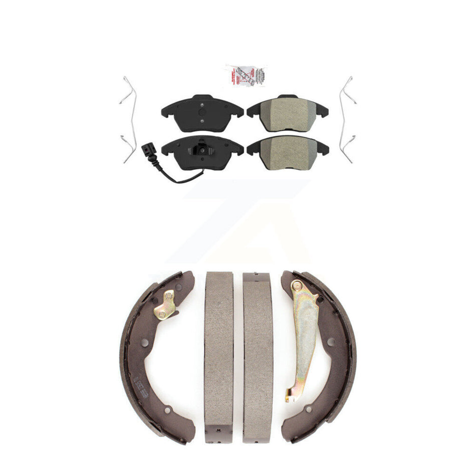 Front Semi-Metallic Disc Brake Pads And Rear Drum Shoes Kit For Volkswagen Jetta Beetle KNN-100117