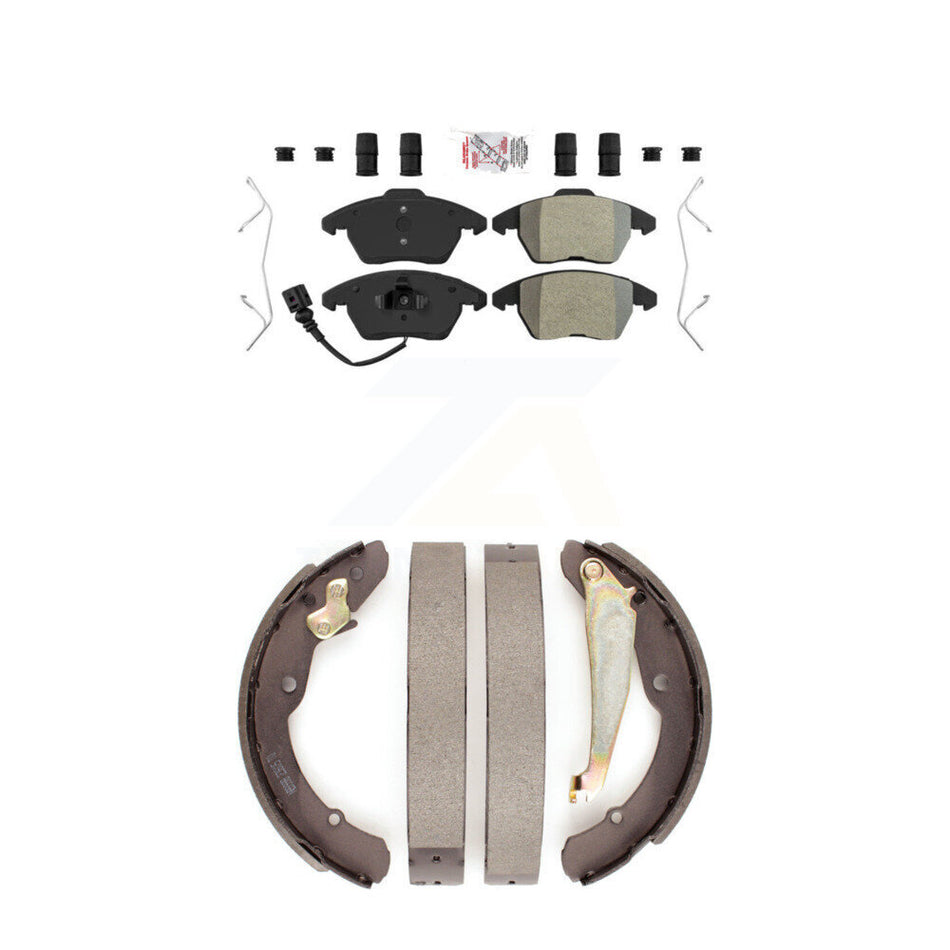 Front Semi-Metallic Disc Brake Pads And Rear Drum Shoes Kit For Volkswagen Jetta Beetle KNN-100118