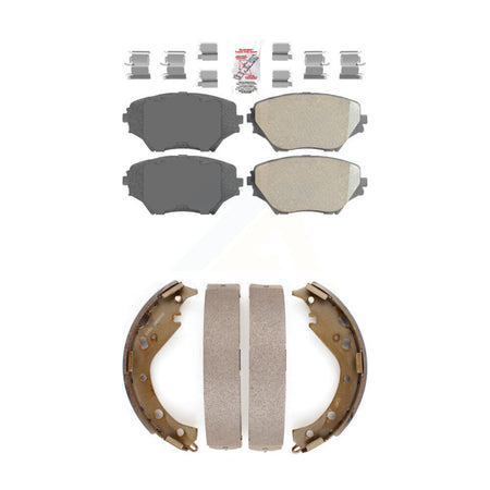 Front Ceramic Disc Brake Pads And Rear Drum Shoes Kit For 2003-2005 Toyota RAV4 KNN-100126