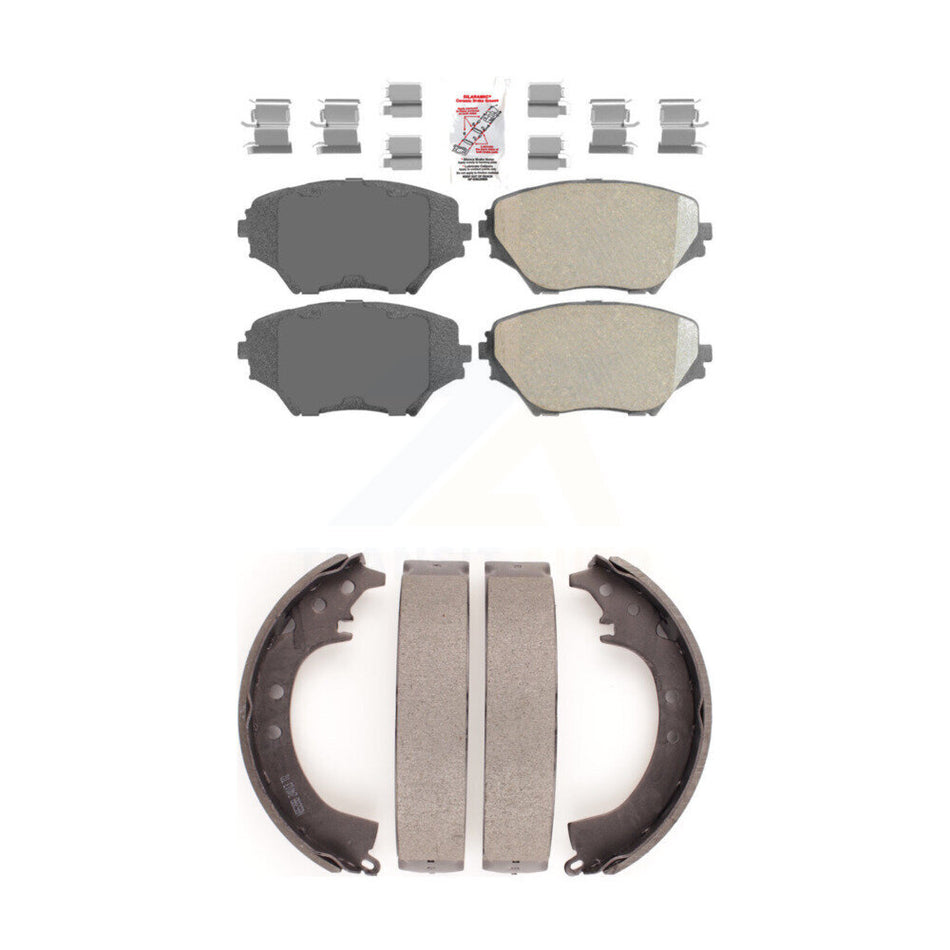 Front Ceramic Disc Brake Pads And Rear Drum Shoes Kit For 2001-2002 Toyota RAV4 KNN-100127