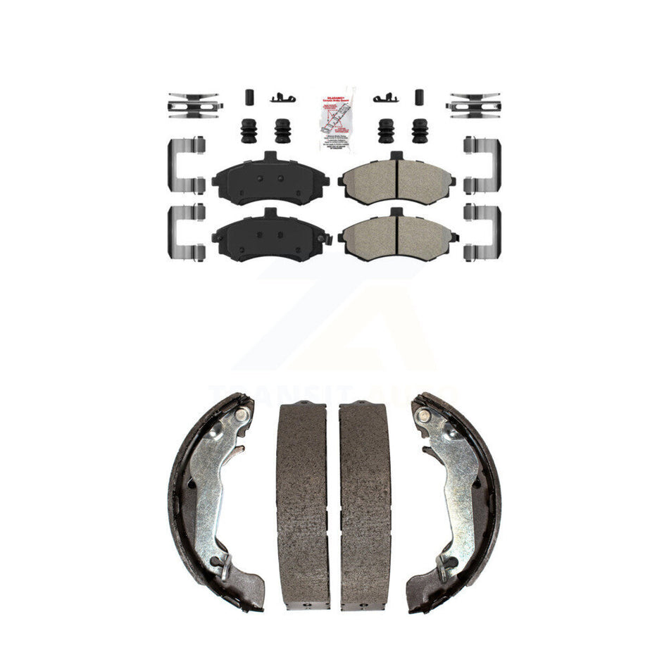 Front Semi-Metallic Disc Brake Pads And Rear Drum Shoes Kit For Hyundai Elantra KNN-100128