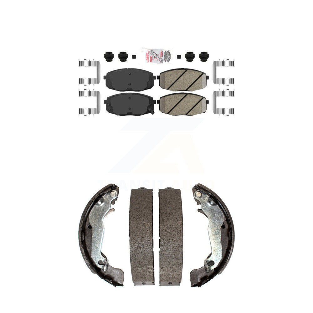 Front Ceramic Disc Brake Pads And Rear Drum Shoes Kit For Hyundai Elantra KNN-100134