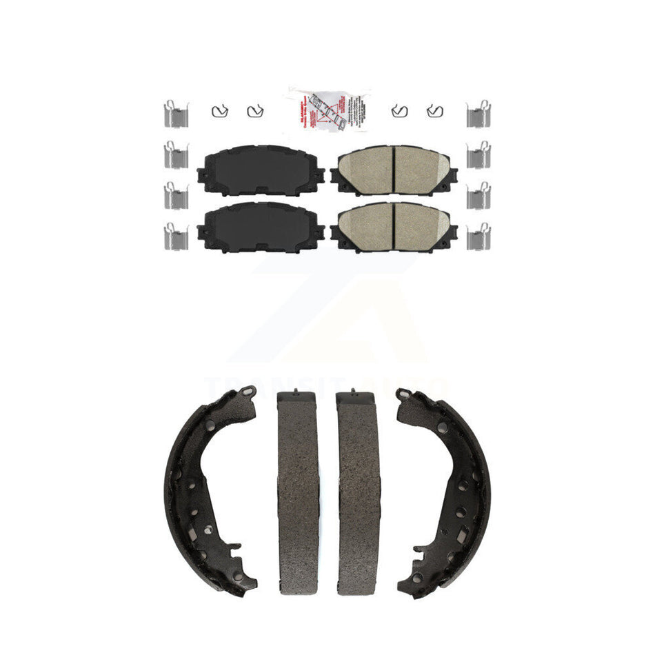 Front Ceramic Disc Brake Pads And Rear Drum Shoes Kit For Toyota Yaris KNN-100138