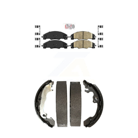Front Ceramic Disc Brake Pads And Rear Drum Shoes Kit For 2008-2011 Ford Focus KNN-100151