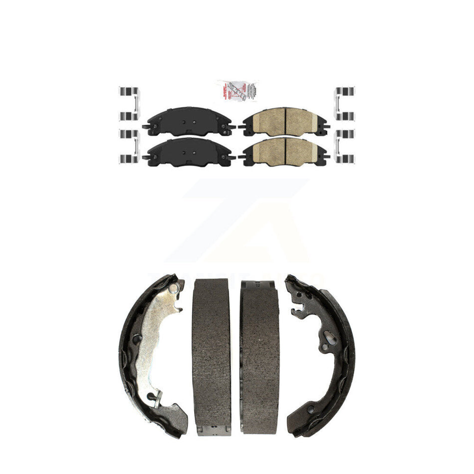 Front Ceramic Disc Brake Pads And Rear Drum Shoes Kit For 2008-2011 Ford Focus KNN-100151