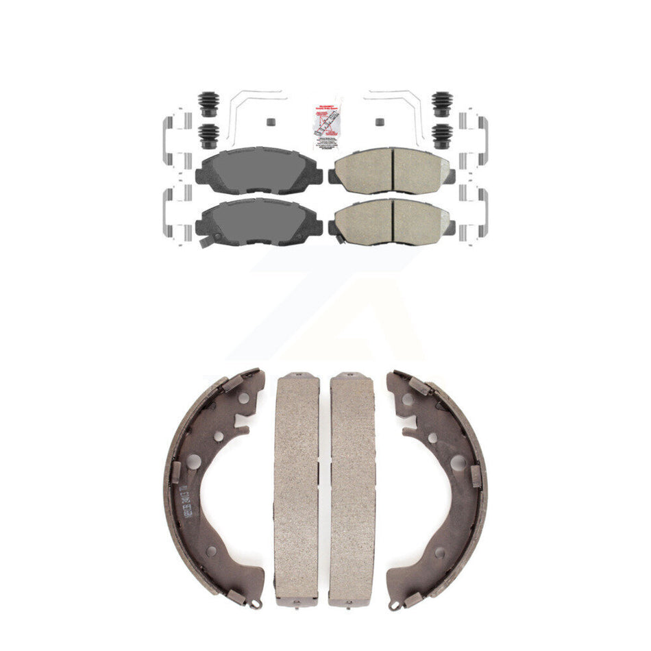 Front Ceramic Disc Brake Pads And Rear Drum Shoes Kit For Honda Civic KNN-100158