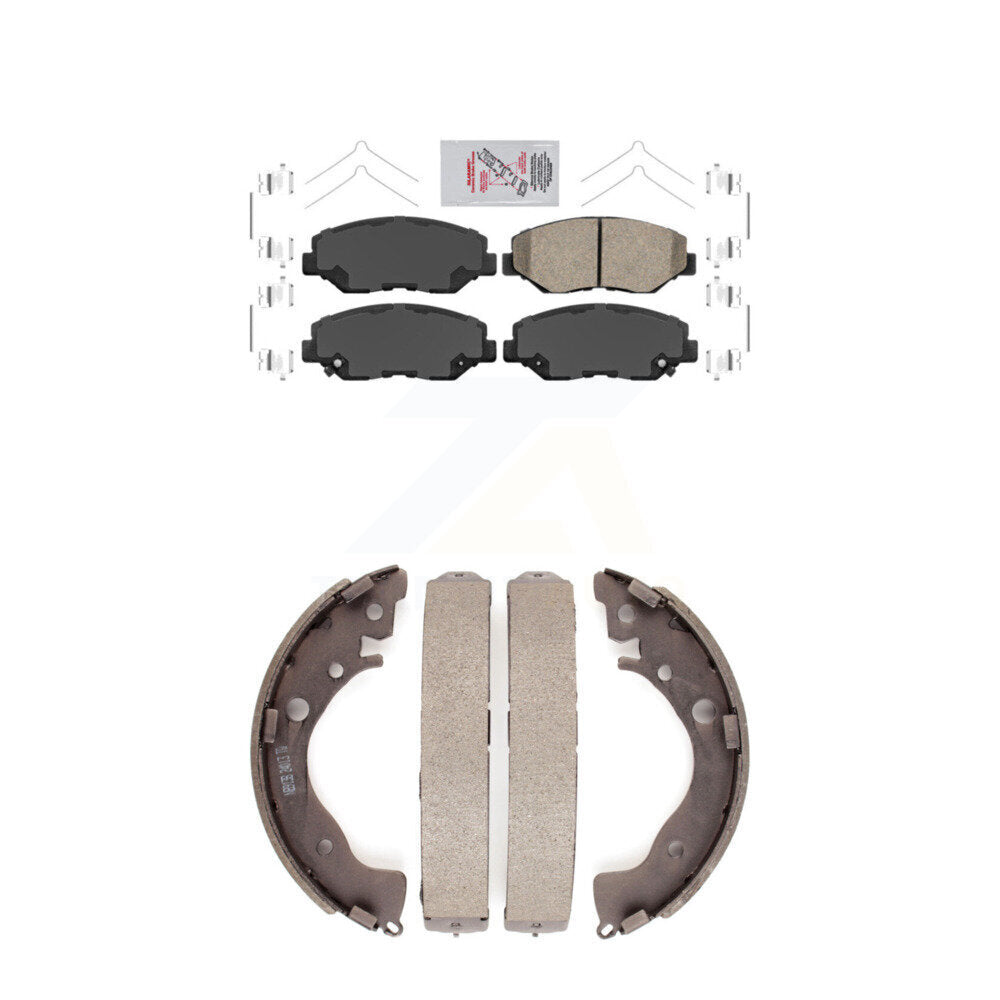 Front Ceramic Disc Brake Pads And Rear Drum Shoes Kit For Honda Civic KNN-100159