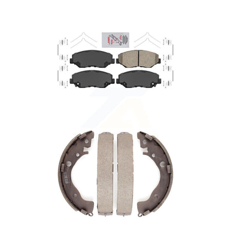 Front Ceramic Disc Brake Pads And Rear Drum Shoes Kit For Honda Civic KNN-100159