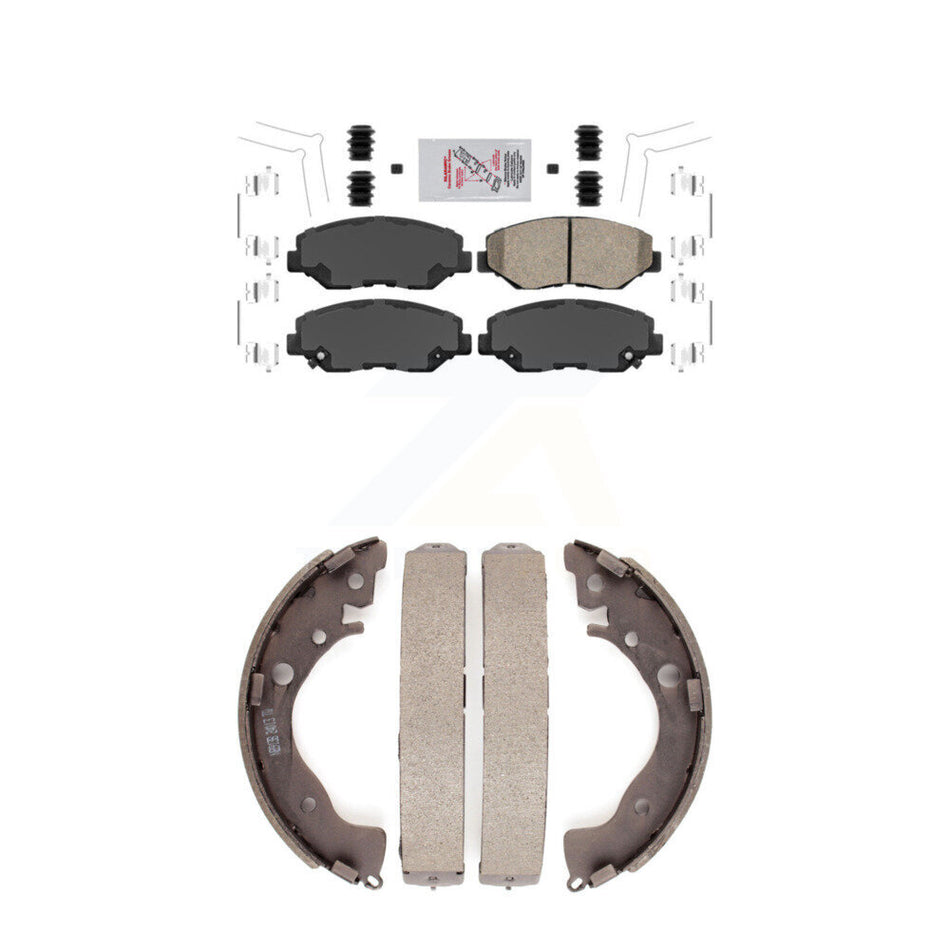 Front Ceramic Disc Brake Pads And Rear Drum Shoes Kit For Honda Civic KNN-100160