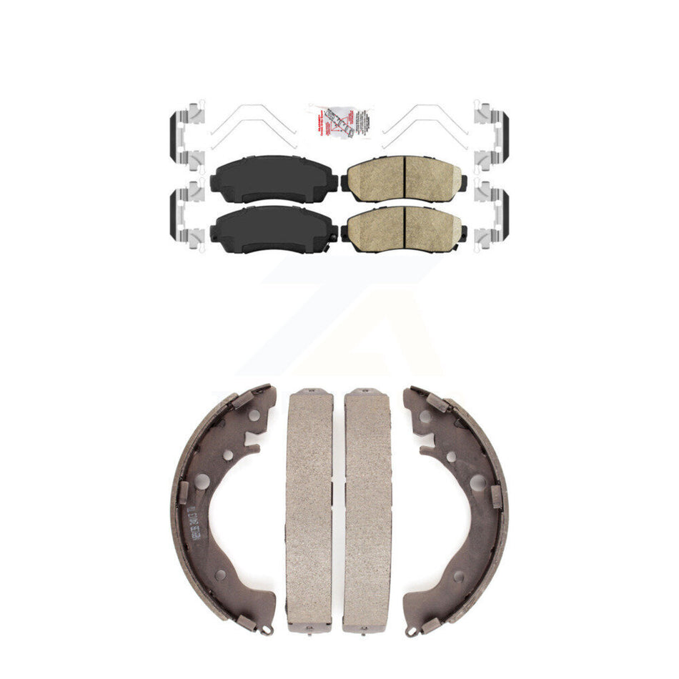 Front Ceramic Disc Brake Pads And Rear Drum Shoes Kit For Honda Civic KNN-100162
