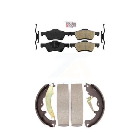 Front Ceramic Disc Brake Pads And Rear Drum Shoes Kit For Ford Escape Mercury Mariner KNN-100166