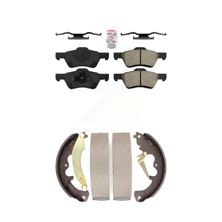 Front Semi-Metallic Disc Brake Pads And Rear Drum Shoes Kit For Ford Escape Mazda Tribute KNN-100167