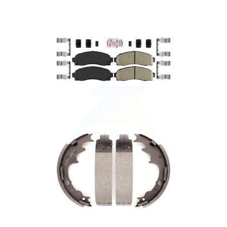 Front Ceramic Disc Brake Pads And Rear Drum Shoes Kit For Ford Ranger Mazda B4000 B3000 KNN-100170