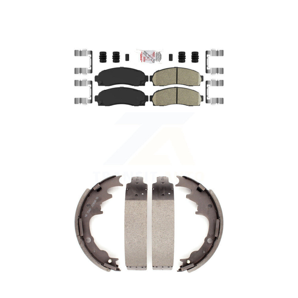 Front Ceramic Disc Brake Pads And Rear Drum Shoes Kit For Ford Ranger Mazda B4000 B3000 KNN-100170