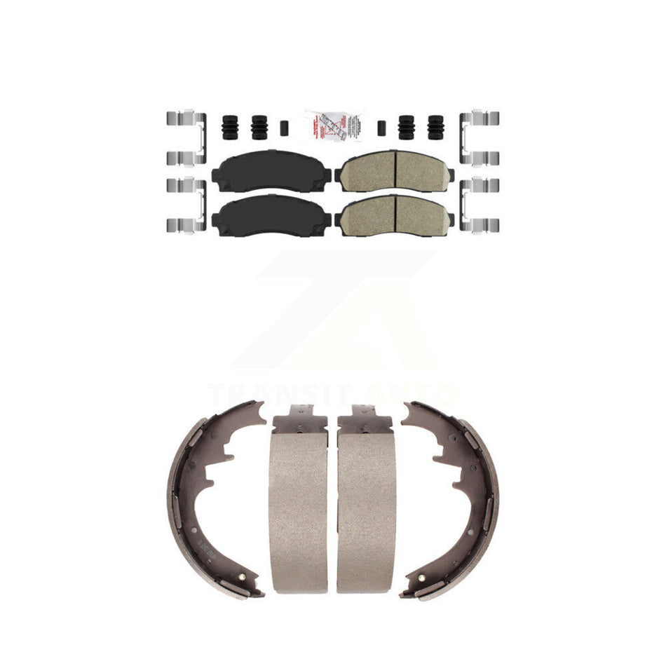 Front Ceramic Disc Brake Pads And Rear Drum Shoes Kit For Ford Ranger Mazda B4000 B3000 KNN-100171