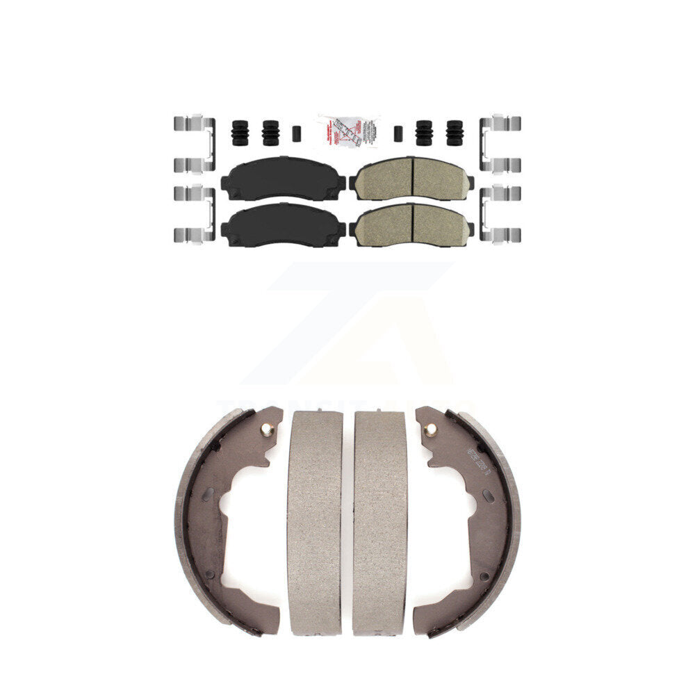 Front Ceramic Disc Brake Pads And Rear Drum Shoes Kit For Saturn Vue Chevrolet Equinox KNN-100173