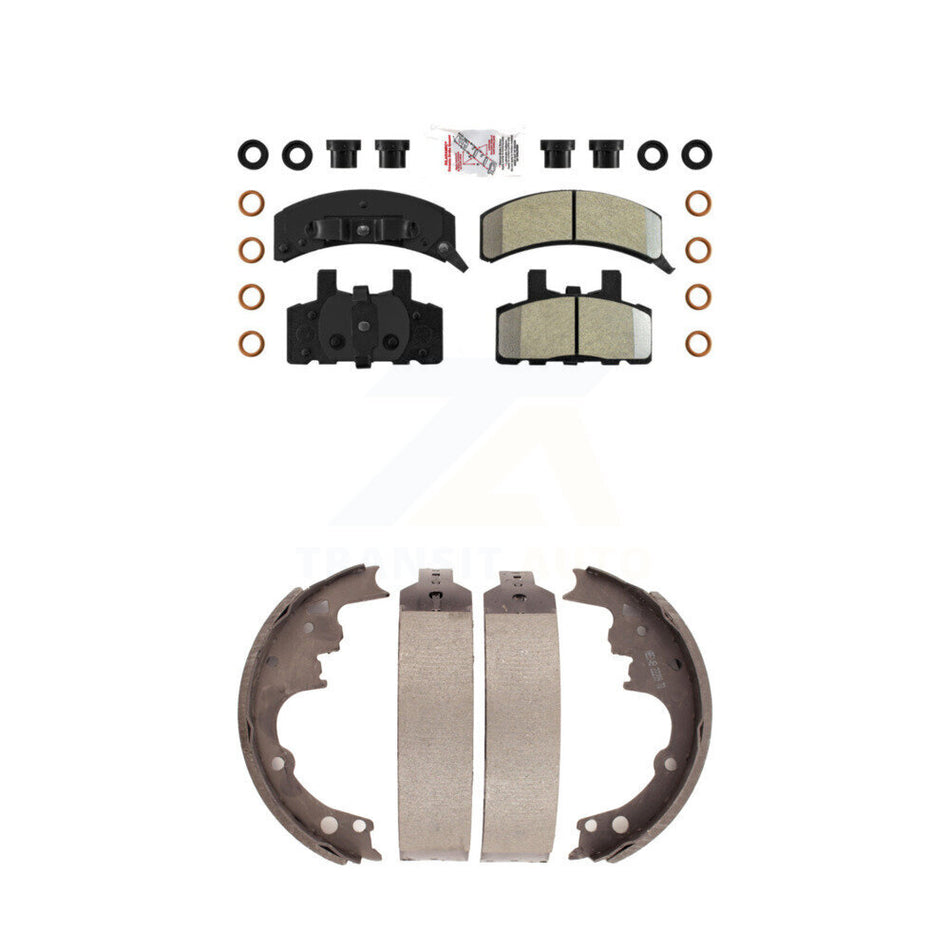 Front Semi-Metallic Disc Brake Pads And Rear Drum Shoes Kit For Chevrolet Astro GMC AWD KNN-100181