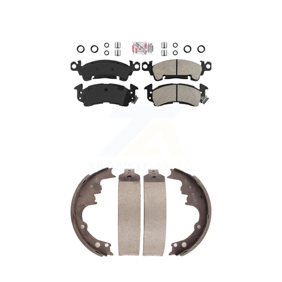 Front Semi-Metallic Disc Brake Pads And Rear Drum Shoes Kit For Chevrolet Astro GMC KNN-100182