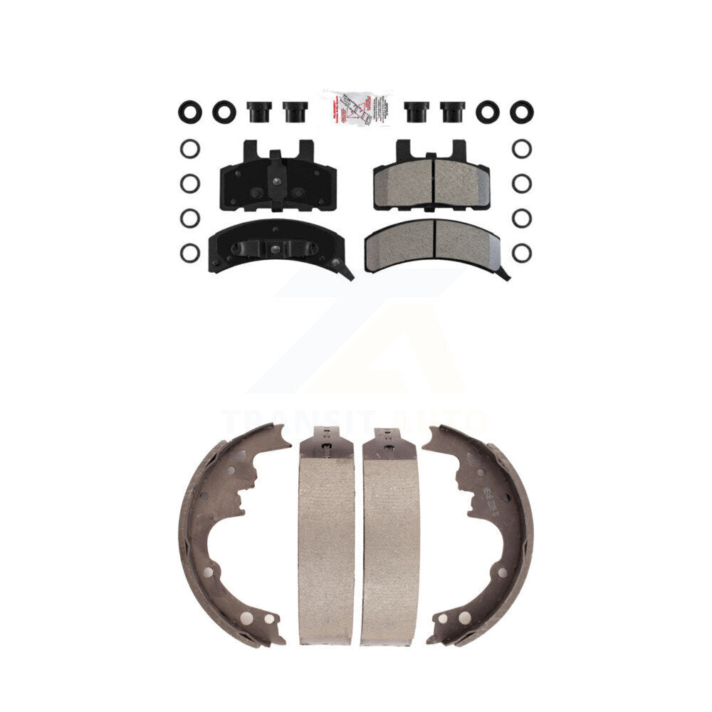 Front Semi-Metallic Disc Brake Pads And Rear Drum Shoes Kit For Chevrolet Astro GMC AWD KNN-100183
